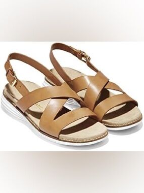 Cole Haan | OriginalGrand Leather Strappy Sandals in Pecan/Tan, Size 8.5